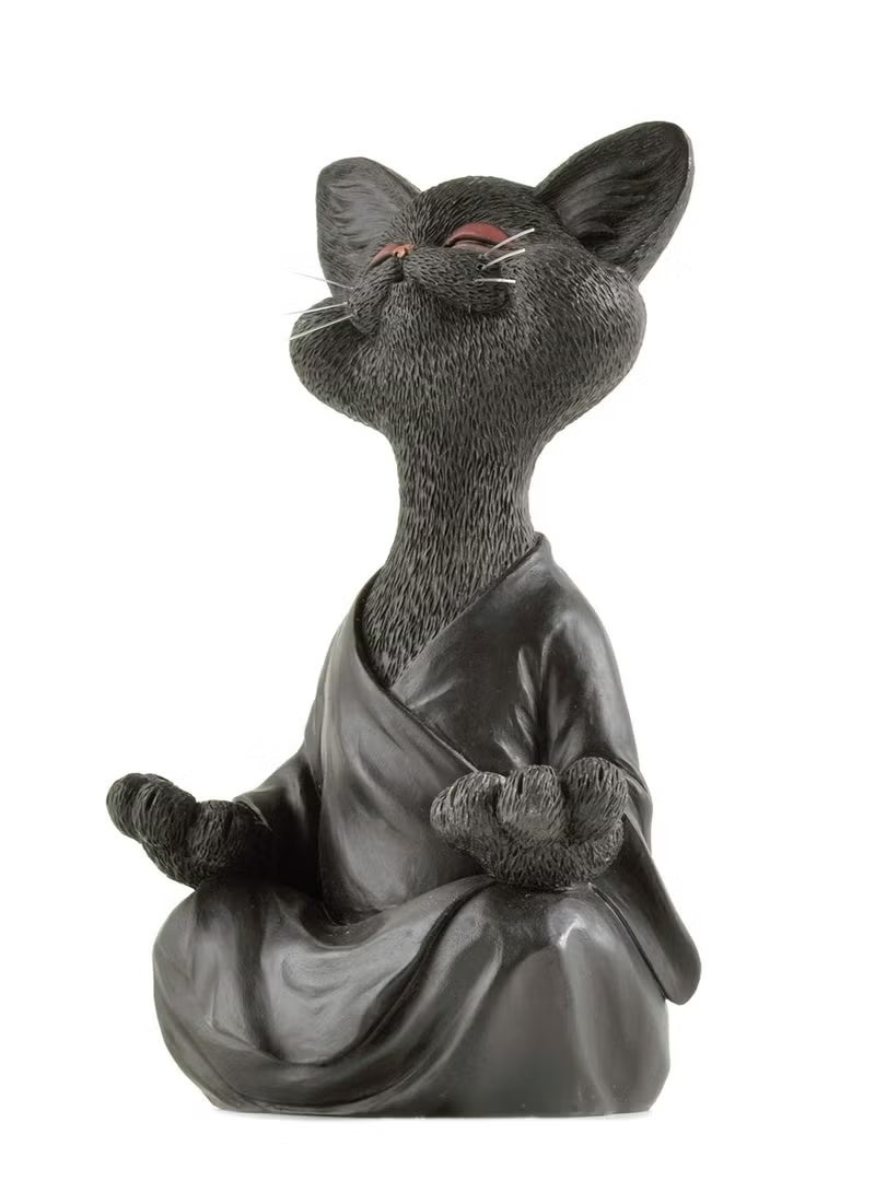 تمثال قطة سوداء، ديكور لليوغا والتأمل، هدية مثالية لمحبي القطط - Image 5