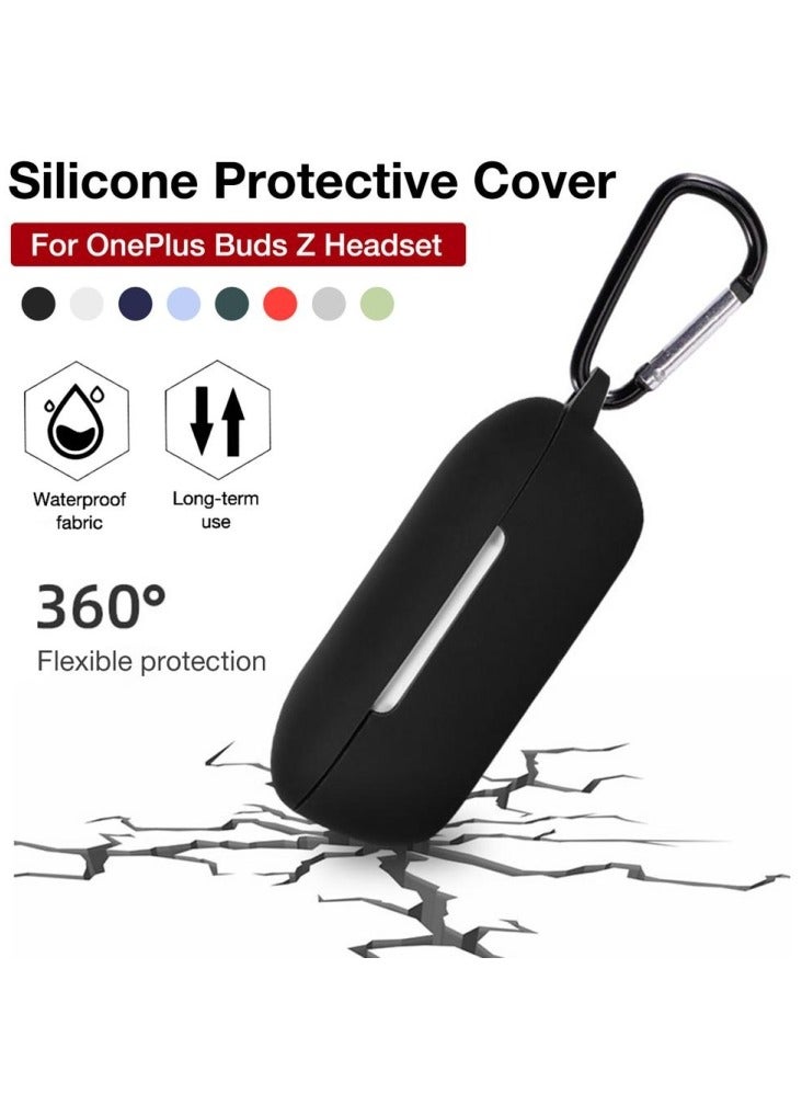 OnePlus Buds Z2 Case Cover with Hook - Black - Image 2