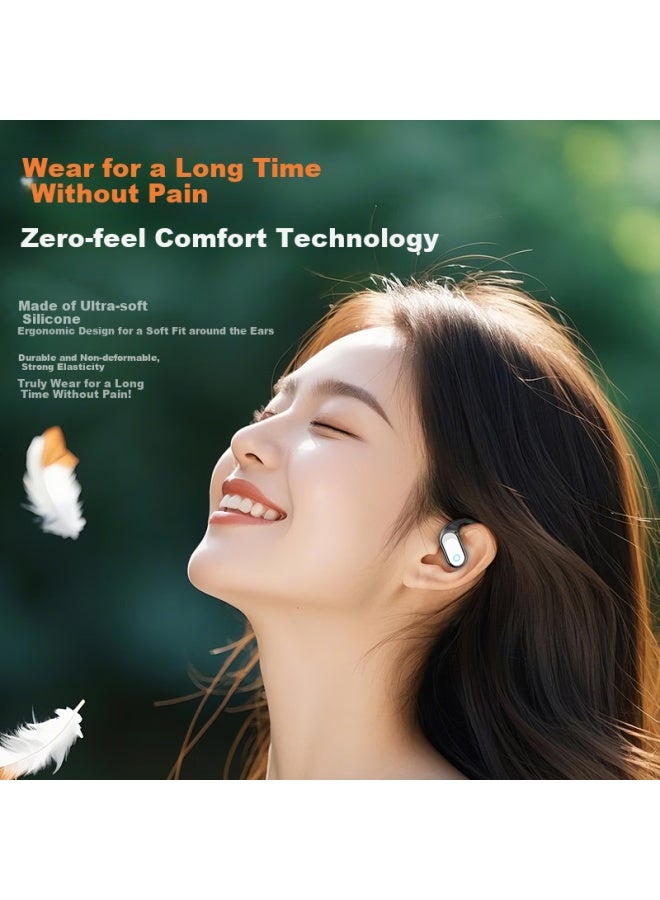 WITGOER Witgoer 【2025 Latest Model| Lightweight Wear】bluetooth Earphones Hanging Ear Wireless Bone Conduction Concept Ear Clip Sports Running High Sound Quality Noise Reduction Ultra-long Battery Life High Fi - Image 4