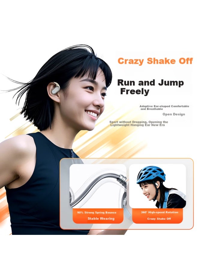 WITGOER Witgoer 【2025 Latest Model| Lightweight Wear】bluetooth Earphones Hanging Ear Wireless Bone Conduction Concept Ear Clip Sports Running High Sound Quality Noise Reduction Ultra-long Battery Life High Fi - Image 5