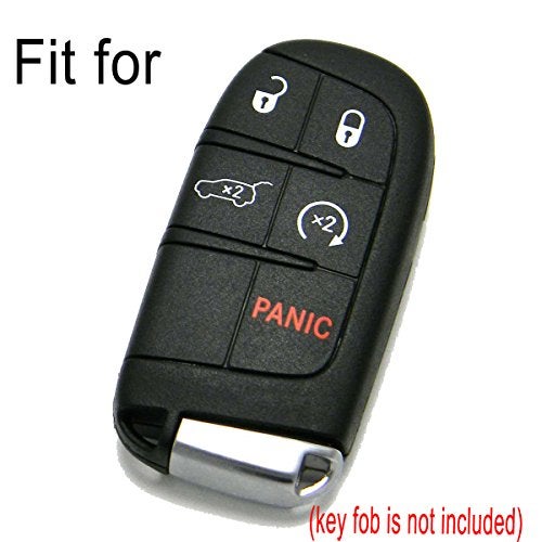 Coolbestda 2Pcs Coolbestda Smart Key Fob Skin Cover Case Protector Keyless Jacket Remote Holder for 2019 2020 2021 2022 2023 2024 Jeep Grand Cherokee Dodge Challenger Charger Dart Durango Journey Chrysler 300 - Image 2