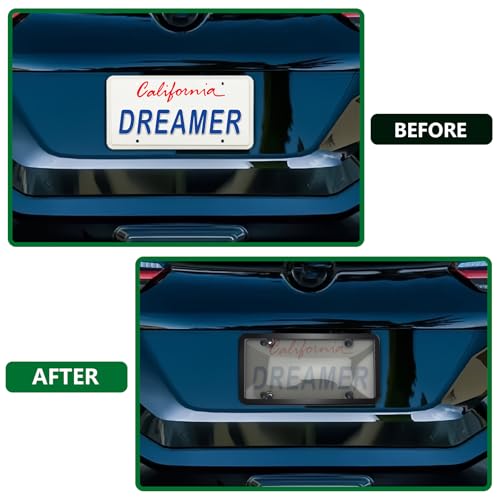 vvag 2 Pcs Clear License Plate Covers and Frames,Transparent License Plate Holders with Screws & Caps,Rust-Proof Auto Licenses Plates Protector Shields for Standard US Plates - Image 5