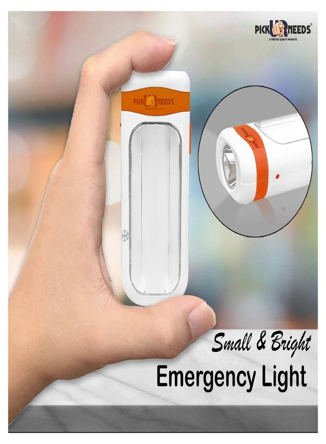 Pick Ur Needs Rechargeable Home Emergency Flash Light 2 Modes LED Floor Lantern Lamp Camping Light (Orange) - Image 3