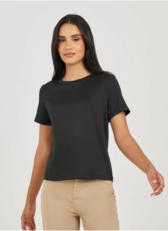 تايك تو Regular Fit Basic Round Neck T-Shirt