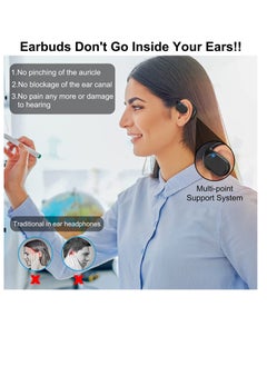 KASTWAVE Open Ear Headphones, VG332 2023 Version, with Dual 16.2mm Dynamic Drivers Deep Bass, Air Conduction Headphones Bluetooth 5.3 Touch Control Wireless Earbuds, Up to 16 Hours Playtime  - Image 5