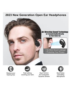 KASTWAVE Open Ear Headphones, VG332 2023 Version, with Dual 16.2mm Dynamic Drivers Deep Bass, Air Conduction Headphones Bluetooth 5.3 Touch Control Wireless Earbuds, Up to 16 Hours Playtime  - Image 2
