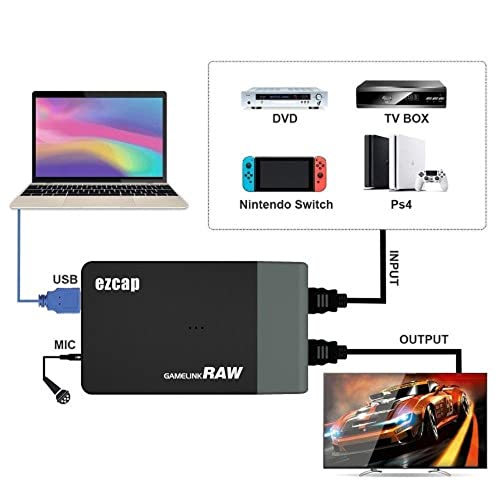 Ezcap USB3.1 Game Capture Card 4K30, HDMI Video Capture, Live Streaming, Record 4K 30 FPS or 1080p120, 1440p60, Compatible with PS5, PS4, Xbox One, Xbox 360, Switch -EPL-819HVC - Image 3