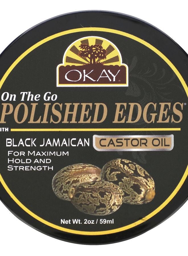 OKAY Polished Edges With Black Jamaican Castor Oil 2 oz (59 ml)