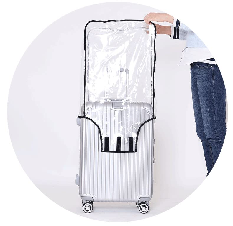 FABULWAY Clear PVC Luggage Cover Protectors - Transparent Waterproof Suitcase Sleeve for 20"+24"+28" Wheeled Suitcases (3PCS) - Image 2