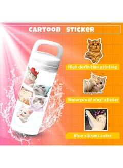 Depend Waterproof Stickers, Laptop Stickers, 50 PCS Fashion Laptop Decals, Lovely Aesthetic Vinyl Stickers For Water Bottles, Skateboard Stickers, DIY Stickers For Luggage Phone Case, Logo For Books (Cat)  - Image 4