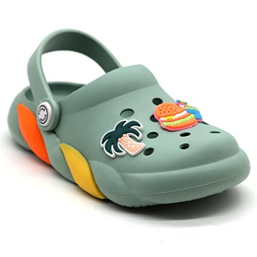 SVAAR Slingback Clog Shoes for Boys & Girls || Indoor & Outdoor Sandals Clogs for Kids with 4 Cartoon Charm - Image 3