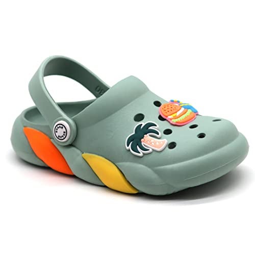 SVAAR Slingback Clog Shoes for Boys & Girls || Indoor & Outdoor Sandals Clogs for Kids with 4 Cartoon Charm - Image 4