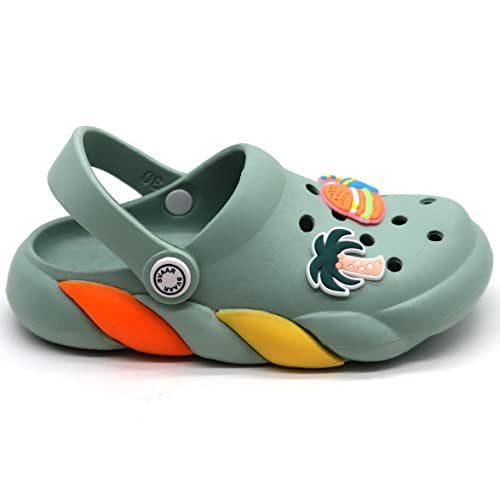 SVAAR Slingback Clog Shoes for Boys & Girls || Indoor & Outdoor Sandals Clogs for Kids with 4 Cartoon Charm - Image 5