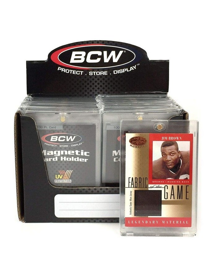 BCW - Magnetic Card Holder - 100 Pt Thickness -16 Ct | Protective Display Card Case With Secure Gold Magnet Closure | Uv Protection, Quick Access Design For Sports, Gaming, And Collectible Cards - Image 1