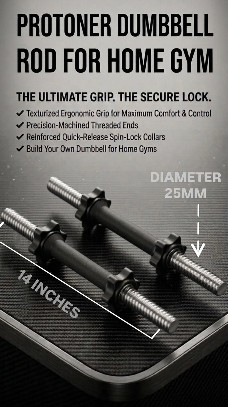 Protoner Dumbbell Rod pair for home gym - Image 2