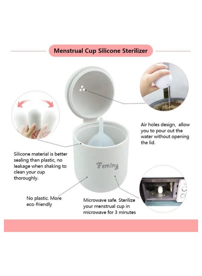 Feminy Menstrual Cup With Silicone Sterilizer Cup Or Cup Holder - Image 2