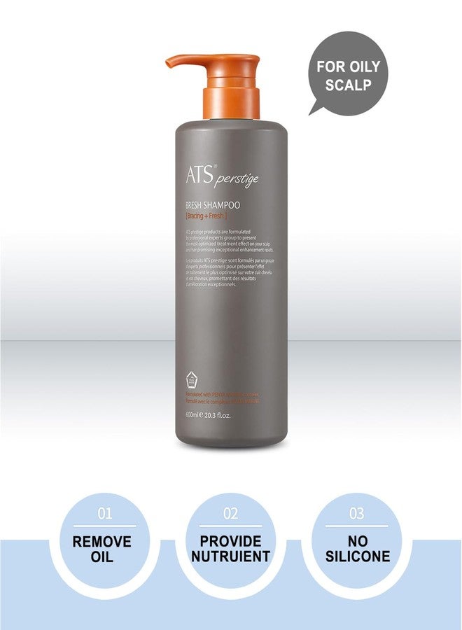 ATS Professional ATS Perstige Bresh Shampoo - 600ML, Oily Scalp and Soothing Silicone Free Shampoo - Image 2