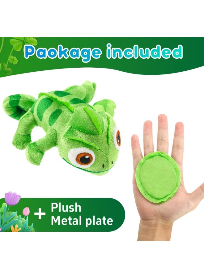 OSHIMA Chameleon Shoulder Plush Doll, Lizard Plush Shoulder Magnet, Chameleon Stuffed Animal Toys for Kids and Fans, Toy Pascal Pascal Doll, Lizard Cosplay Props Merch Gifts for Women Adults Green - Image 3