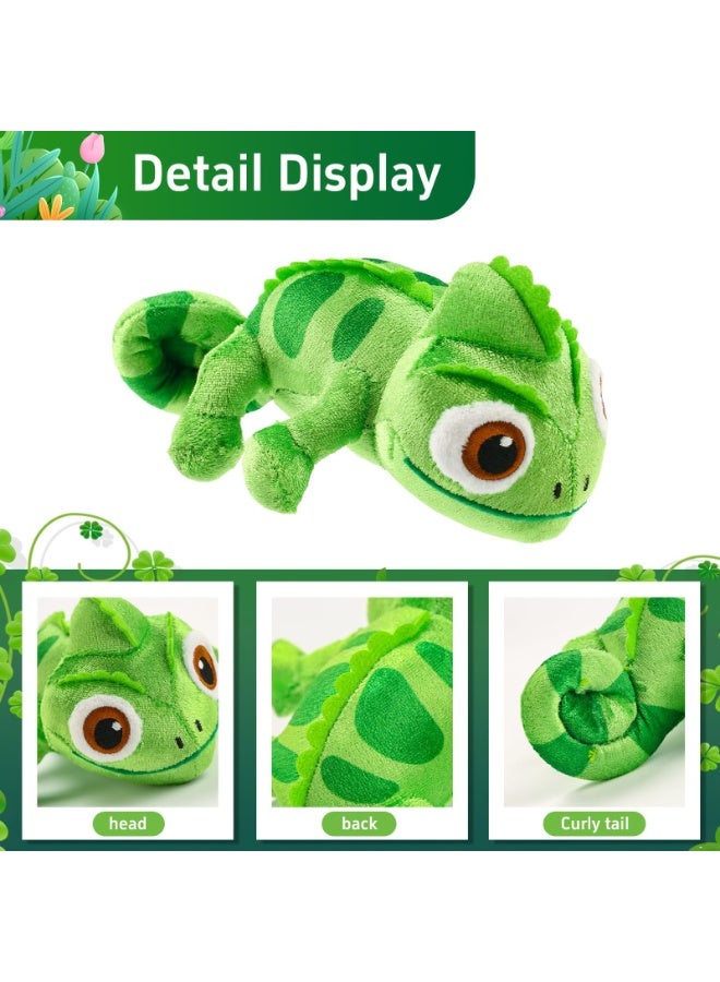 OSHIMA Chameleon Shoulder Plush Doll, Lizard Plush Shoulder Magnet, Chameleon Stuffed Animal Toys for Kids and Fans, Toy Pascal Pascal Doll, Lizard Cosplay Props Merch Gifts for Women Adults Green - Image 5