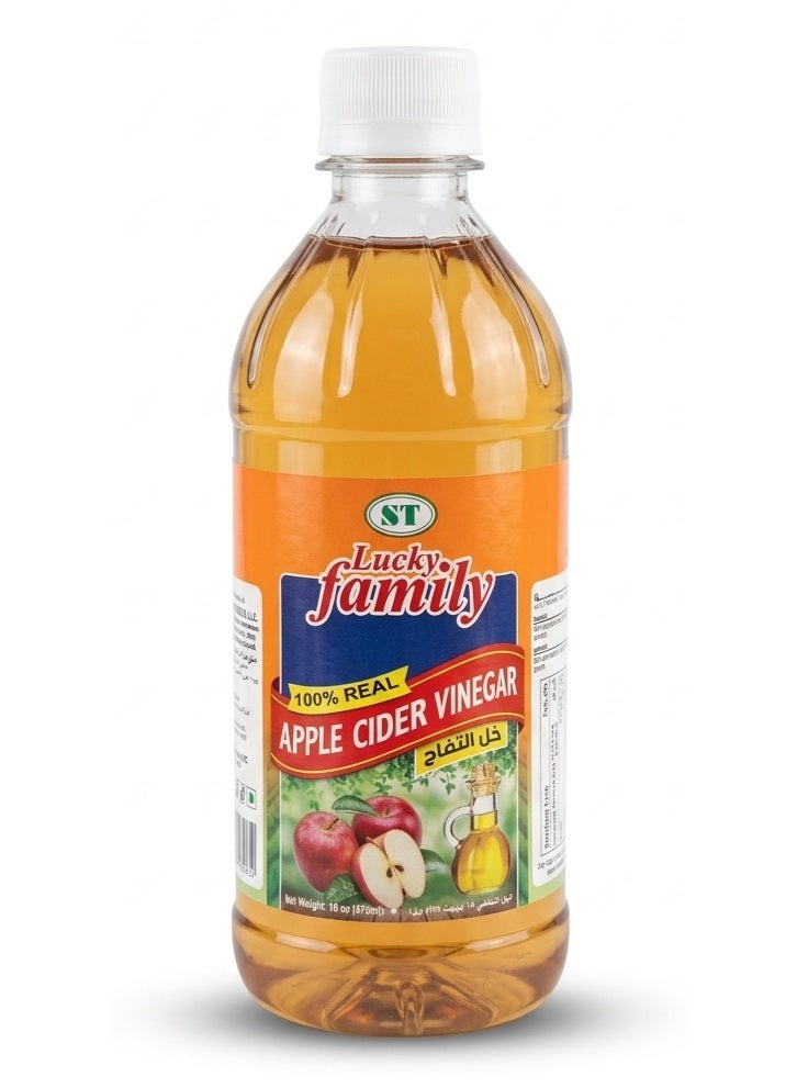 LUCKY FAMILY 100% Real Apple Cider Vinegar 473ml - Image 1