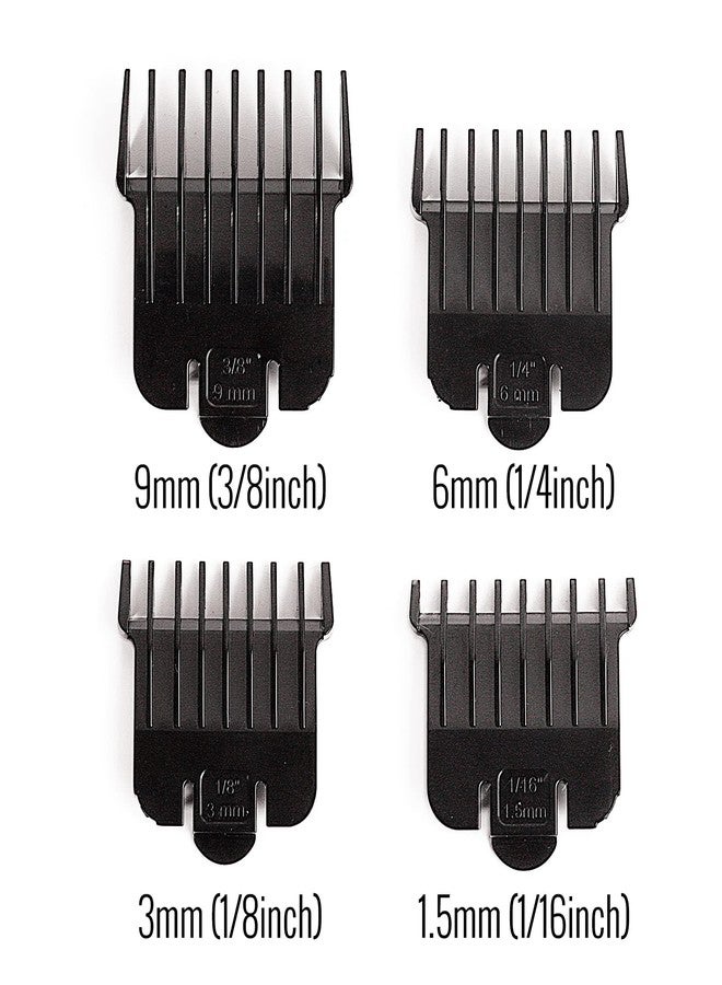 CR8GR8 2 Pcak Professional Barber-Grade T-Blade Replacement Compatible with Andis T-Outliner，Barber-Approved T Clipper&Trimmer Blades#04710/04521，Precision Sharp，Zero-Gap Fit (Ceramic T,Gold/Sliver+4 Guards) - Image 3