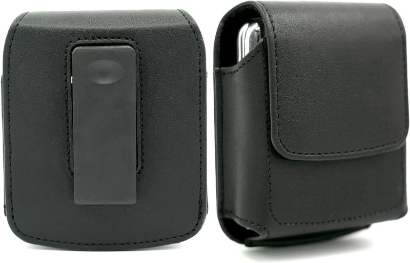BECPLT for Galaxy Z Flip7 /6/5/4/3 Z Flip 5G Case 360 Rotating Leather Pouch Belt Case Holster for Motorola Razr 40 Ultra /40 Motorola Razr 5G Razr 2022/2019 -Black - Image 1