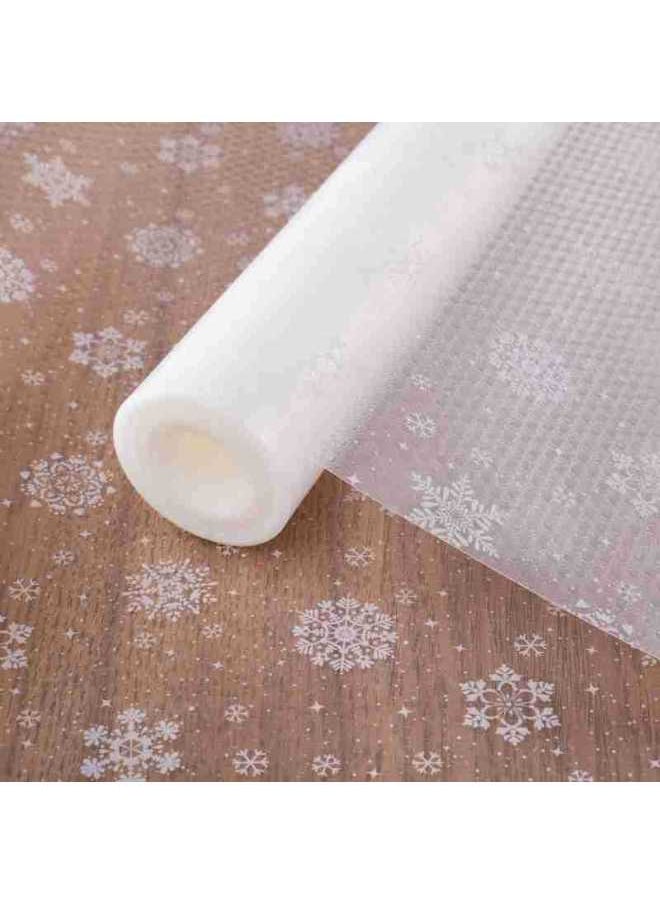 Generic Wholesale EVA Drawer Mat Cabinet Pad Paper Thickened Moisture-proof Pad Shoes Cabinet Wardrobe Waterproof Oil-proof Kitchen Cabinet Pad Transparent-Color:Thickened Flat Dot Pattern-snowflake-Specifications:0.6* 3m  - Image 1