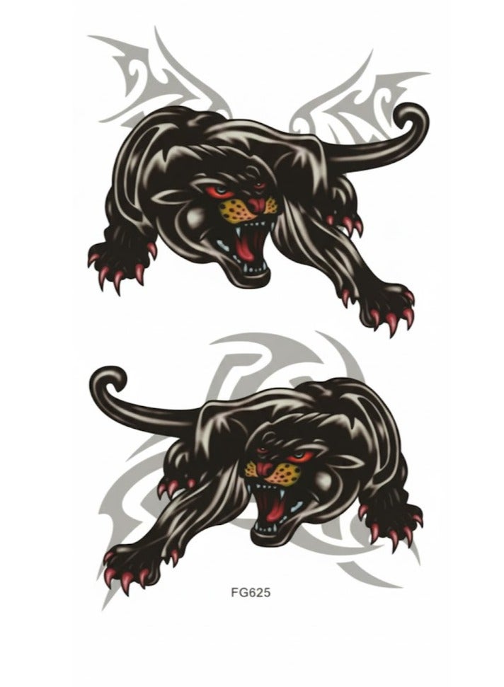 Temporary tattoo of a black panther with a beautiful and attractive design - Image 1