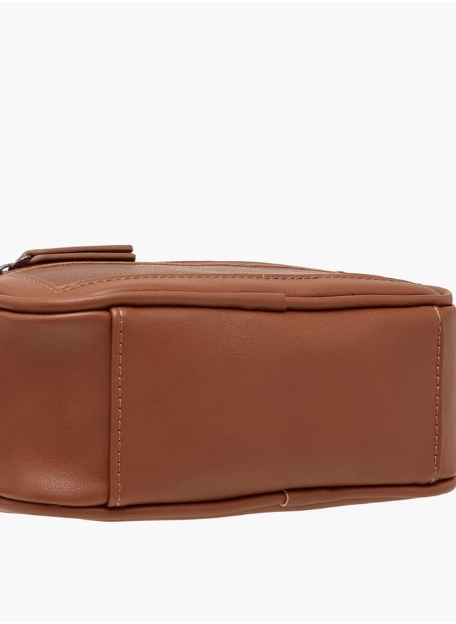 DUCHINI Men's Textured Pouch with Zip Closure and Handle  - Image 5