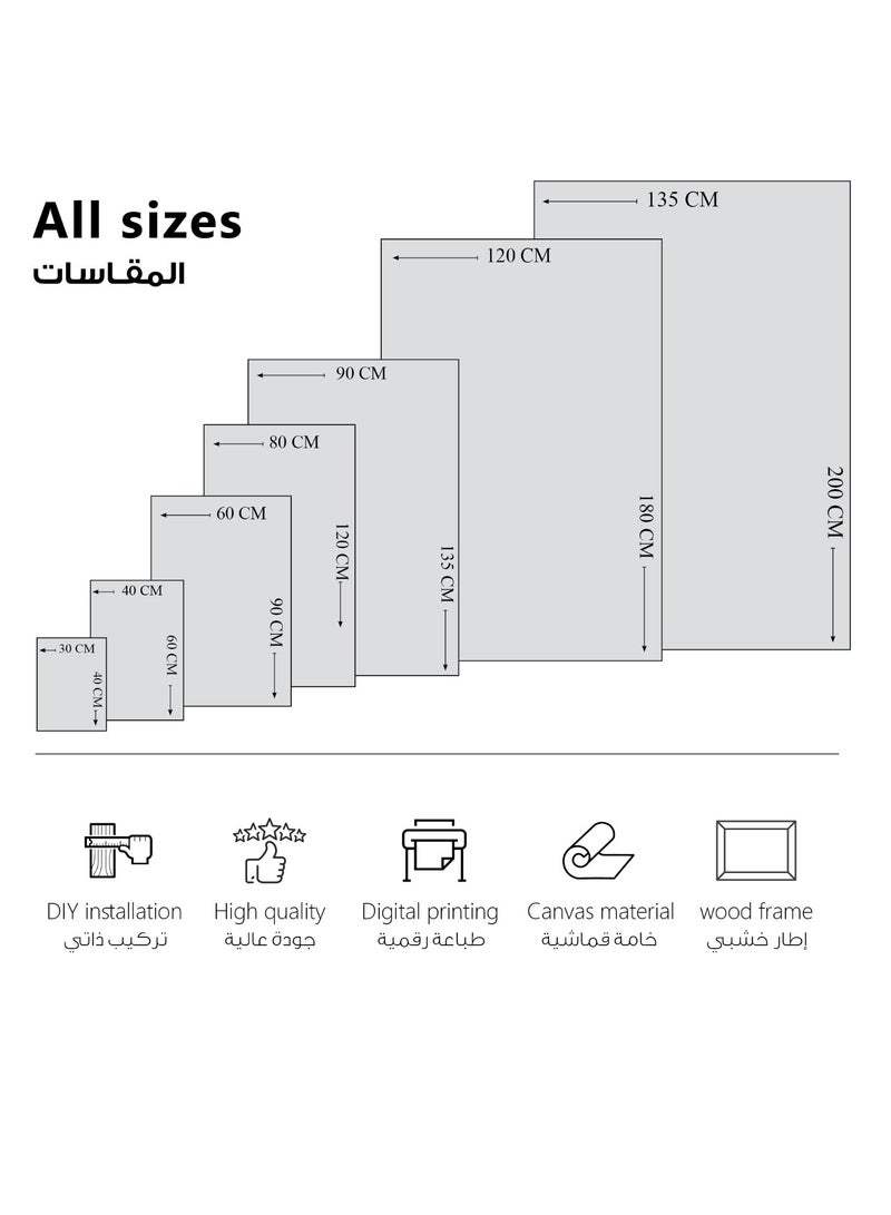 مودكلاس لوحة جدارية كانفس بتصميم تراثي - Image 3
