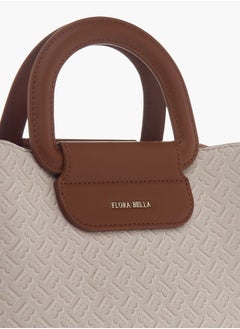 Flora Bella By Shoexpress Women Monogram Print Tote Bag with Handles and Detachable Strap  - Image 3