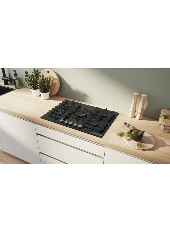 BOSCH Series 6 Gas hob 75 cm Tempered glass, Black PPQ7A6I45 PPQ7A6I45 Black - Image 4