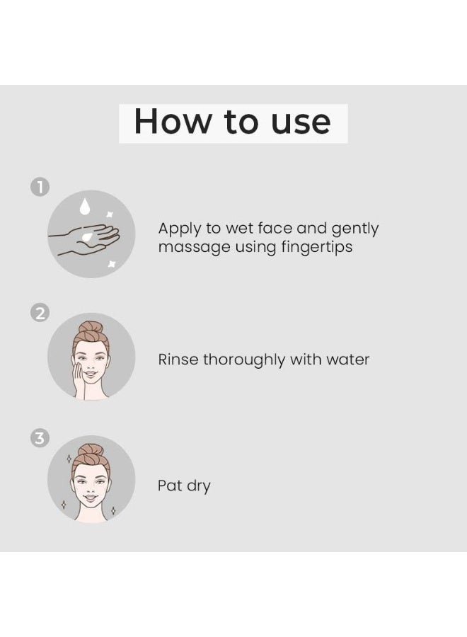 O3+ Brightening & Whitening Face Wash with Cucumber and Aloe Vera Extracts For Sensitive & All Skin Type (100ml) - Image 3