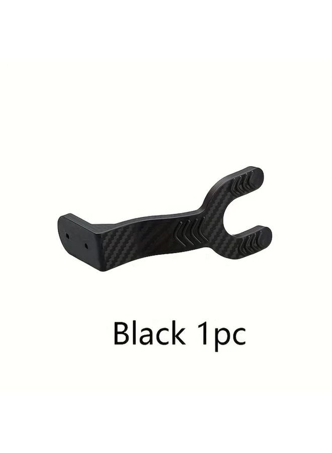 Black Motorcycle Helmet Hook Rack Multifunctional Wall Mount For Helmets Luggage Jackets - Image 1