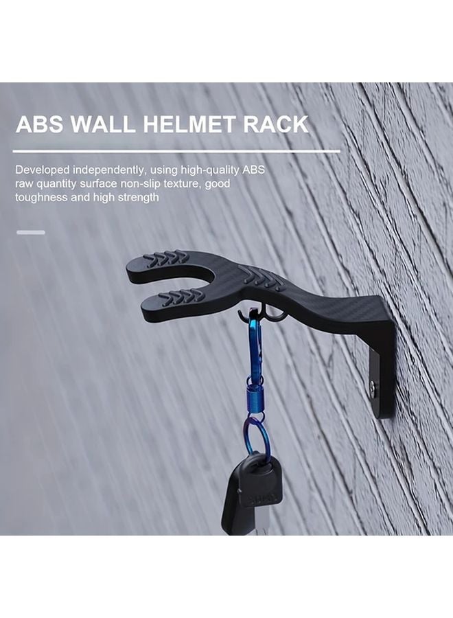 Black Motorcycle Helmet Hook Rack Multifunctional Wall Mount For Helmets Luggage Jackets - Image 5