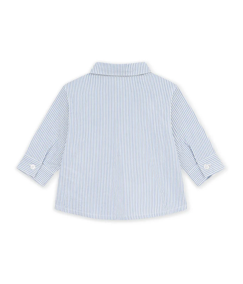 بيتي باتو Babies' Long-Sleeved Stripy Cotton Shirt