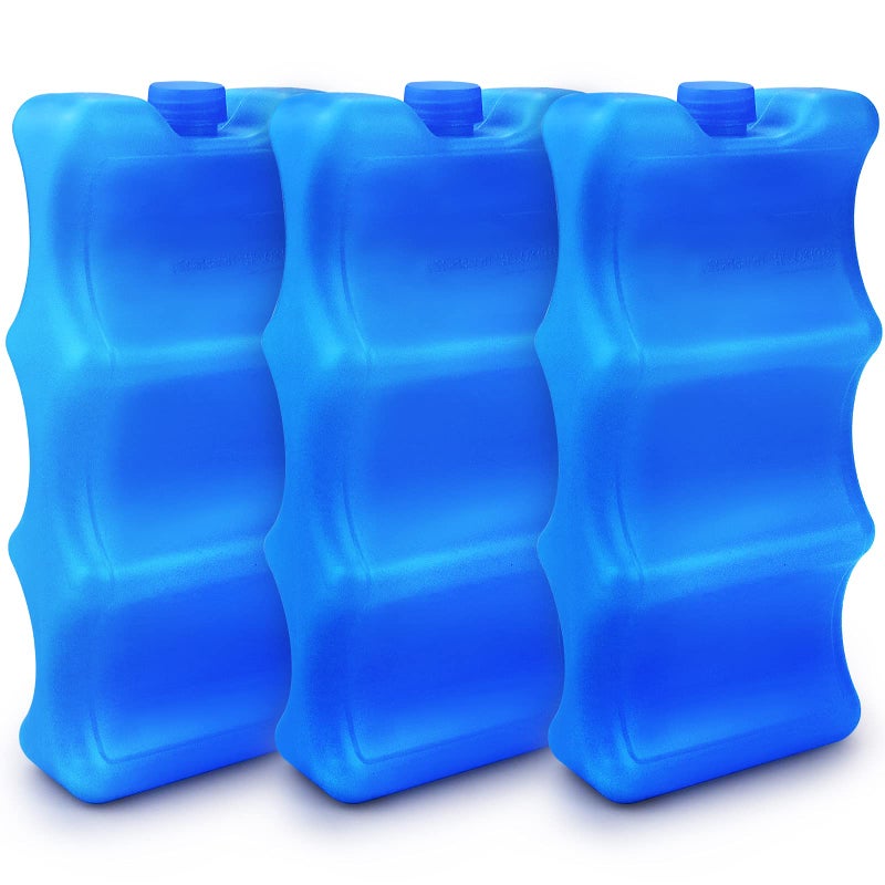 أيسوسر ISUSSER Pack of 3 Reusable Ice Packs for Breastmilk Storage, Bottle Ice Packs for Breastfeeding Mom, Blue - Image 1
