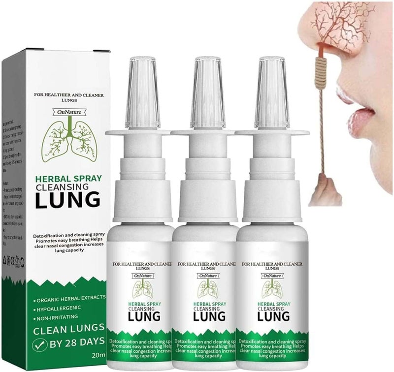 klarako Organic Herbal Lung Cleansing Restorative Nasal Spray, Clears Nasal Congestion, Lung Detox Herbal Cleansing Spray, Rapid Lung Cleansing and Detoxification - Image 1