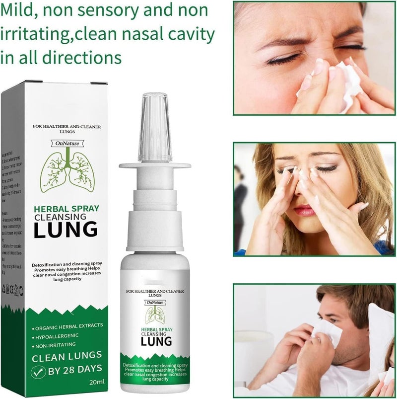 klarako Organic Herbal Lung Cleansing Restorative Nasal Spray, Clears Nasal Congestion, Lung Detox Herbal Cleansing Spray, Rapid Lung Cleansing and Detoxification - Image 4