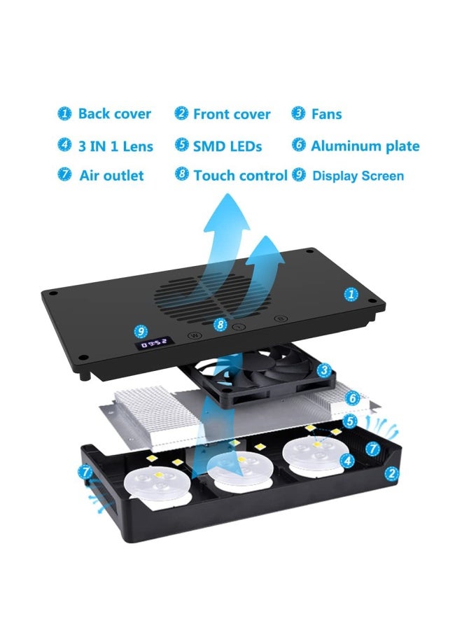Hipargero Aquarium Light –3rd Generation A029 Aquarium LED Light 30 Watts Saltwater Light with Touch Control, 5W LED Chips for Coral Reef Nano Fish Tank Marine Tanks with Timer & Screen (A029) - Image 4