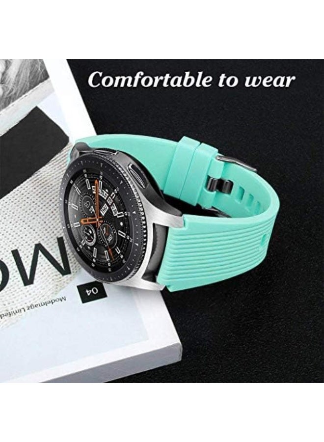 Compatible with Samsung Galaxy Watch 46mm Bands/Gear S3 Frontier, Classic Watch Bands/Galaxy Watch 3 Bands 45mm, 22mm Soft Silicone Bands Bracelet Sports Strap for Men & Women. - Image 5