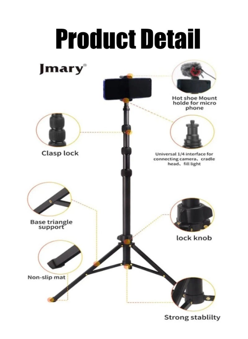 Jmary MT-45 Multi Shooting Tripod Stand For Phone And Camera With Clasp Lock Base Triangle Support And Strong Stability - Image 2