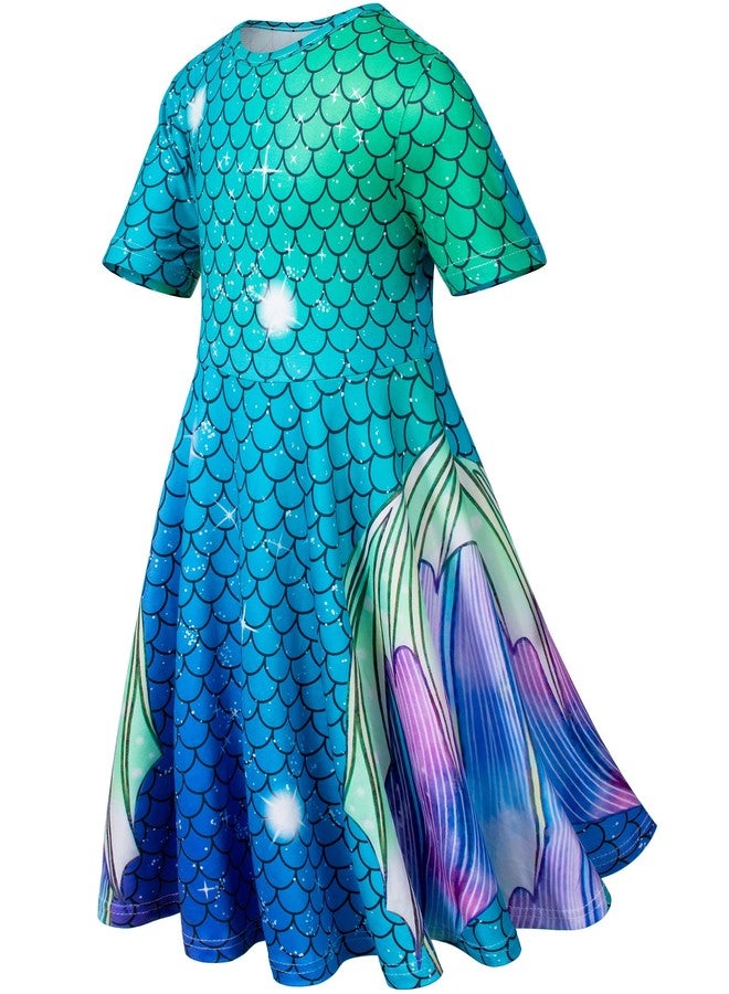 Heone Doll and Girl Matching Nightdress Mermaid Dress Nightgowns Costume for Girl and 18" American Girl Doll Clothes(1-110) - Image 4