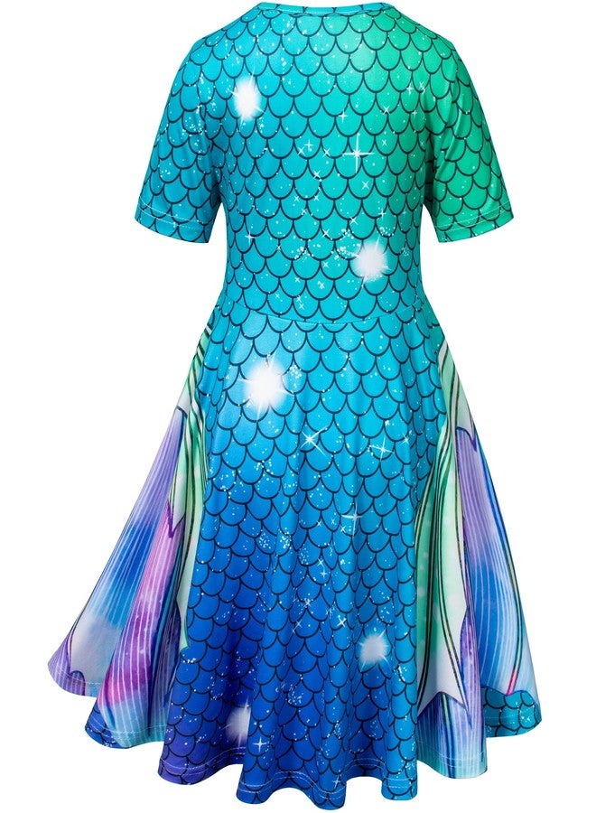 Heone Doll and Girl Matching Nightdress Mermaid Dress Nightgowns Costume for Girl and 18" American Girl Doll Clothes(1-110) - Image 5