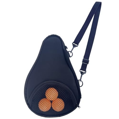 CORECISE Table Tennis Racket paddle cover，Ping Pong Paddle Carry Sleeve Bag,Table Tennis Bat Protective Paddle Sleeve, Ping Pong Paddle Racket Bag Case With Ball Storage Mesh Pocket and Shoulder Carry Strap - Image 1
