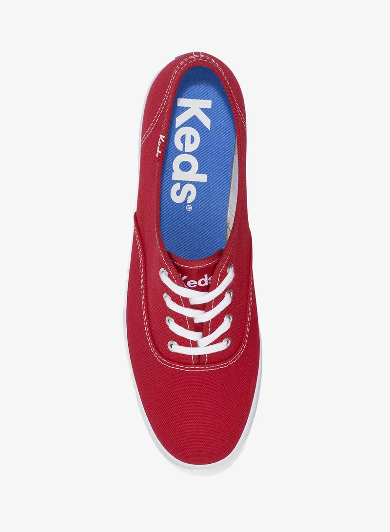 Keds red Keds Women's Champion Originals Lace Up Canvas Casual Sneaker Red for Women | Best Price UAE