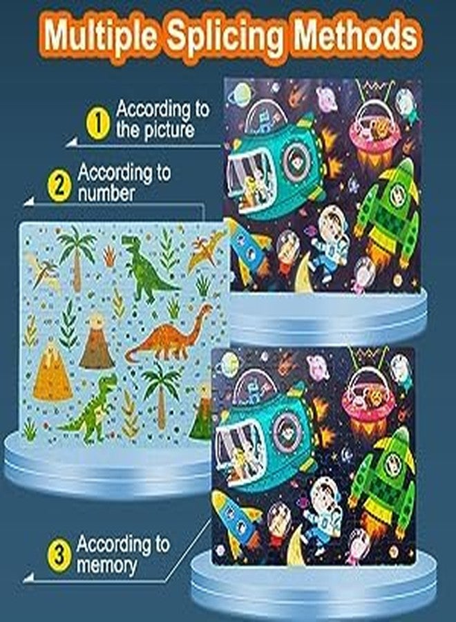 لعبة تركيب الصور الخشبية من شركة TINY TOYS CO، 60 قطعة، في علبة معدنية للسفر/الحفظ الآمن، للأطفال من سن 4 إلى 8 سنوات (غواصة). - Image 2
