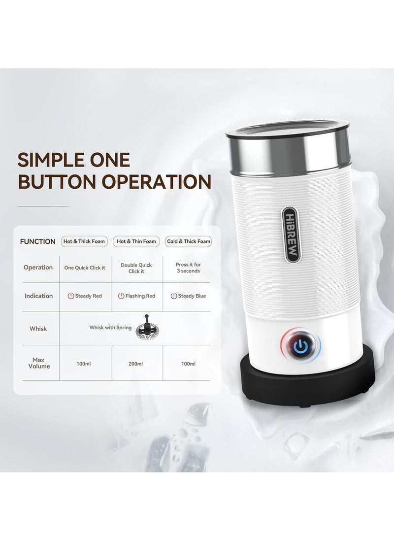 HiBREW HiBREW Electric Milk Frother, Automatic Milk Steamer Foamer for Cold/Hot Chocolate Latte Cappuccino, 3 in 1 Milk Heater Warmer 300ml 450W M1A  - Image 3