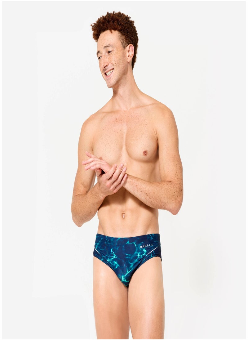 NABAIJI NABAIJI by DECATHLON, Men's Swim Briefs 900 Tiara Secure Fit & Stylish Blue Green  - Image 1