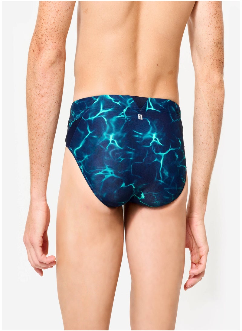 NABAIJI NABAIJI by DECATHLON, Men's Swim Briefs 900 Tiara Secure Fit & Stylish Blue Green  - Image 3